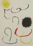 (LOCATION SYDNEY OFFICE - all enquiries phone 02 9362 9045) by Joan Miró, Lithograph XI from Obra Inedita Recent 1964, sold Oct 2016