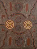 Cowboy Louis Pwerle, Emu At Alparingya, 2002, acrylic on canvas