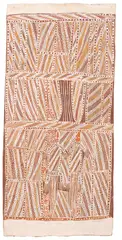 Tom Djumburpur, Djunggua Ritual, natural earth pigments on eucalyptus bark