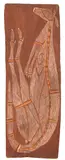 Dick Barinbungung, Kangaroo, natural earth pigments on eucalyptus bark