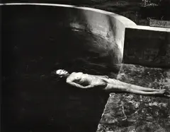 Edward Weston, Nude Floating, 1939/1981, silver gelatin print on original mount