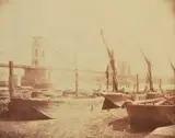 William Henry Fox Talbot, The Hungerford Suspension Bridge, 1842, calotype salt print