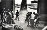 Werner Bischoff, Unloading Grain Ship In Port of Calcutta, India, 1951, silver gelatin print