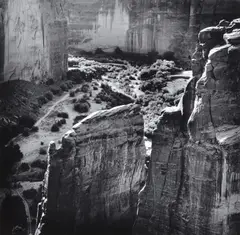 William Emmet Davis, Valley And Cliffs, Canyon de Chelly, 1992, silver gelatin print on original mount
