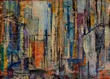 Frank Hinder, City Building, 1957, oil on board