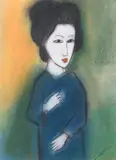 Robert Dickerson, Geisha, pastel on paper