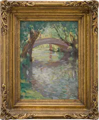 Charles Wheeler, The Bridge, oil on board