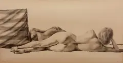 Graeme Roche, Windbreak II, 1979, pencil on paper