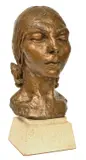 Jacob Epstein, Portrait Head Of Mary Blandford, 1931, bronze with gilt patina