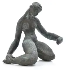 Guy Boyd, Crouching Nude, bronze