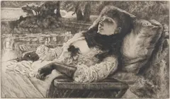 Soiree D'ete by James Tissot, 1882, etching and drypoint, sold Nov 2016