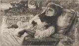 James Tissot, Soiree D'ete, 1882, etching and drypoint