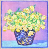 Erna Halleur, Still Life, linocut