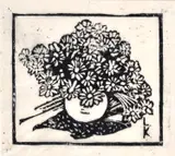 Lisette Kohlhagen, Still Life, linocut