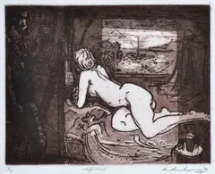 Life Class by Ian Armstrong, etching and aquatint 2/2, sold Aug 2016