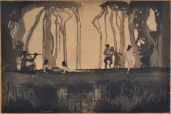 Sydney Long, Pan, 1916, etching