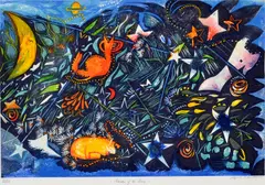 Charles Blackman, Garden of The Stars, screenprint 23/40