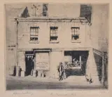 Lionel Lindsay, The Tinsmith Shop, etching