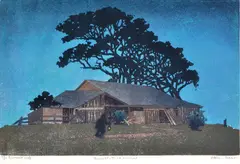 Ethleen Palmer, Farrel's Shed, Newport, linocut 20/20