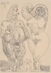 Illustration for La Celestine by Pablo Picasso, etching, sold Aug 2016
