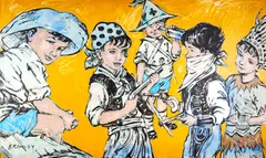 Real Pirates I by David Bromley, acrylic on canvas, sold Jul 2016