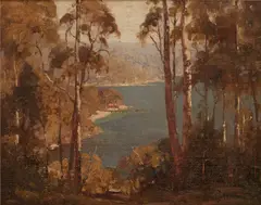 Robert Johnson, Clareville, Pittwater, oil on canvas on board