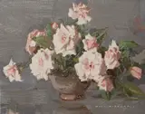 Alan D. Baker, Roses, oil on board