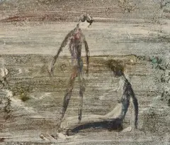 Louis Kahan, Two figures, 1963, monotype