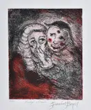 David Boyd, Judge and Clown, etching 24/60