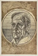 Louis Kahan, Patrick White, 1975, etching 15/40