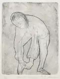 Robert Dickerson, Ballet Student, etching 7/30