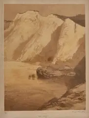 Henri van Raalte, The Cliff, coloured aquatint 33/60