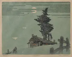 The Homestead by Ethleen Palmer, 1937, linocut 4/50, sold May 2016