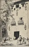 Lionel Lindsay, Casa de los Tiros, Granada, etching no. 100