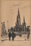 Victor Cobb, St Pauls from Princes Bridge, 1932, etching 1/75
