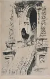 Lionel Lindsay, Mardi Gras, Seville Spain, 1919, etching