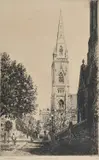 Victor Cobb, Scots Church Collins Street, etching 40/85
