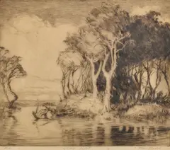 Henri van Raalte, Winter Light, drypoint etching 10/20