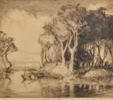 Henri van Raalte, Winter Light, drypoint etching 10/20