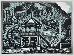 John Taylor, the Mountaineer Band Stand Wallhalla, linocut 6/10