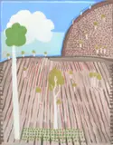Trevor Nickolls, Untitled Landscape, acrylic on canvas