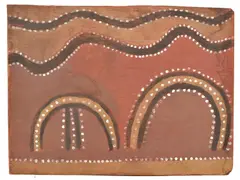 Rover Thomas, Meree, 1986, natural earth pigments on plywood