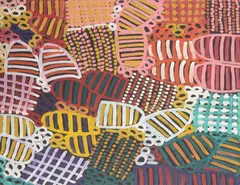 Untitled by Betty Mbitjana, acrylic on linen, sold May 2016