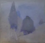 John William Tristram, Purple Haze, 1922, watercolour (double-sided)