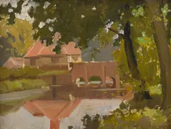 Fred Leist, French Landscape, oil on board