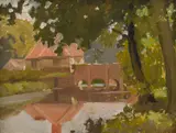 Fred Leist, French Landscape, oil on board