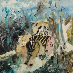 John Perceval, Horse and Sulky, 1955, oil on board