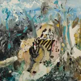 John Perceval, Horse and Sulky, 1955, oil on board