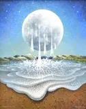 Ainslie Roberts, The Night the Moon Cried, oil on board
