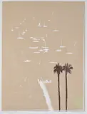 Lavender Bay in the Rain by Brett Whiteley, 1987, screenprint, sold Sep 2016